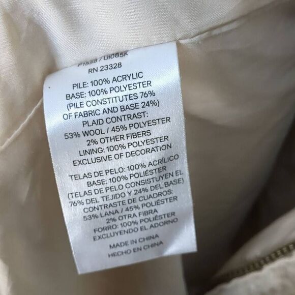 Pendleton Teddy Full Zip Up Jacket Blue Wool Trim M Medium - Picture 8 of 11